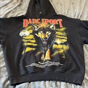 Darc Sport Black Hoodie with Wolf Graphic